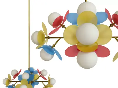 Pendant Lamp Globo Colourful 3D model
