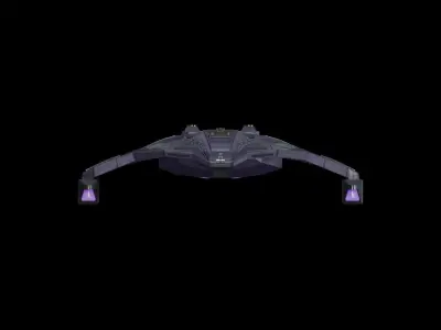 Star Trek JemHadar Fighter Starship Low-poly 3D model
