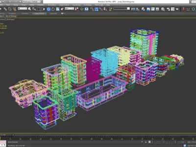 16 Building Model 3ds max 3D model 3D model