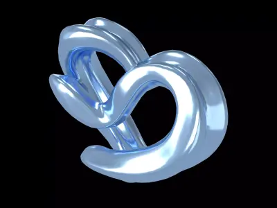 Abstract Heart Shape v1 005 Low-poly 3D model