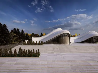 Amorphous Organic Cultural and Arts Center  Futuristic Design   3D model