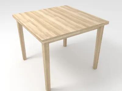 Table and chair furniture set - lowpoly Free low-poly 3D model