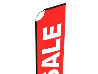 Flag Banner 06 3D model