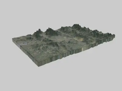 Suwon City Low-poly 3D model