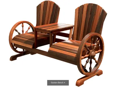 Garden Bench Collection 3D Model Pack