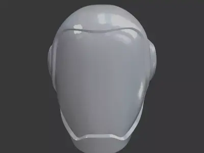 Futuristic Humanoid Robot Helmet 3D Printable 3D print model