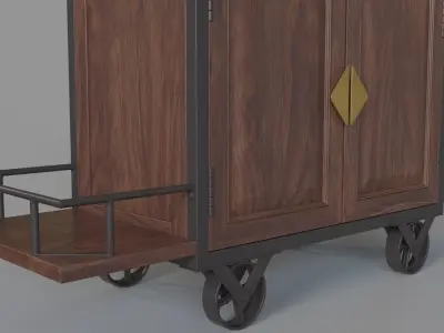 Maury Two Door Wine Trolley 3D model
