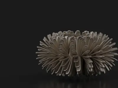 Sci-Fi Lotus Artifact Animated-Ready Editable Low-poly 3D model