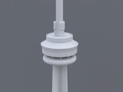 CN Tower toronto Low-poly 3D model