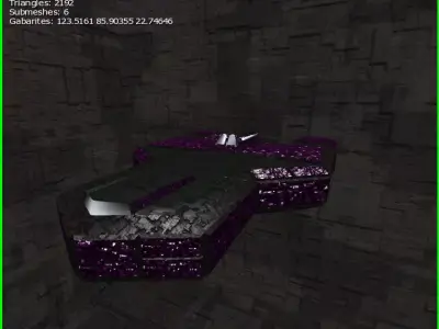 3D Sci-fi Spaceship1 NH Low-poly 3D model