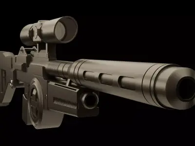 Westar Heavy Blaster M5  Premium Sci Fi Weapon 3D Model Low-poly 3D model