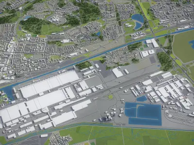 Wolfsburg Low-poly 3D model