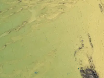 Al Ain - Topography Terrain Low-poly 3D model