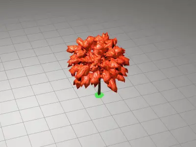 Low Poly Tree Autumn Stylish Low-poly 3D model