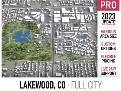 Lakewood Low-poly 3D model