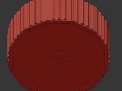 MODERN RIBBED CEILING LIGHT 3D model