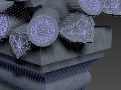 Eaves of ancient Chinese architecture 3D model