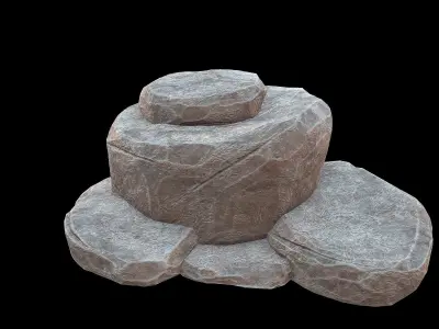 Stylized- Stone-Rock Asset - Low-poly 3D model - PACK-01 Low-poly 3D model