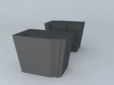 Side exterior triple black 3D model