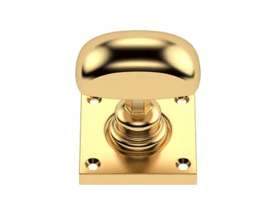  Square Rose Mortice Door Knob 3D model