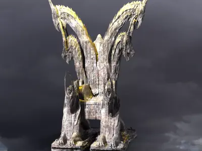 Black Adam Throne 4 3D model