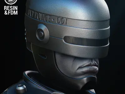 Wicked Movies Robocop Portrait Bust Tested for 3D printing 3D print model