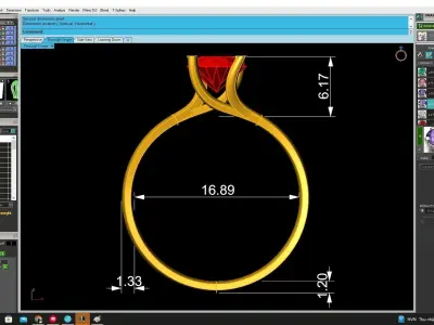 Classic Solitaire Round Gemstone Ring 3D Model 4553 3D print model
