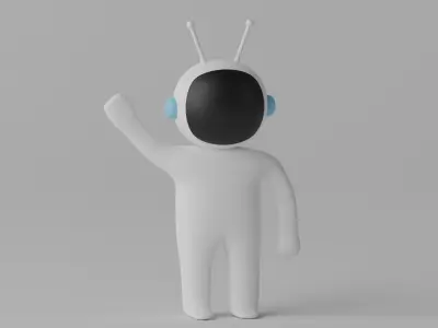 Cartoon Astronaut 3D model