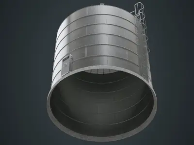 Silo 1A Low-poly 3D model