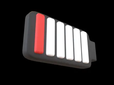 Battery Symbol v3 002 Low-poly 3D model