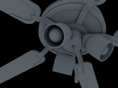 Modern Ceiling Fan Low-poly 3D model purchase