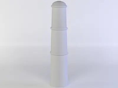 Metal column Low-poly 3D model