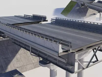 Highway Interchange 3D model 3D model