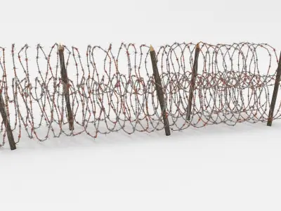 Barb Wire Obstacle 3D model