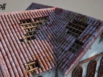 Abandoned house Low-poly 3D model