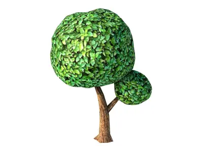 Low Poly Cartoon Tree Pack Textured Low-poly 3D model
