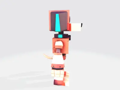lowpoly robot dog Low-poly 3D model