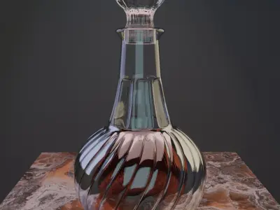 Whisky bottle 3D model 3D model