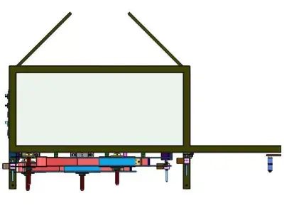 Vertical Material Unwinding and Rewinding Rack  3D model