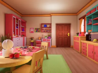 Asset - Cartoons - Background 02 - Hight Poly 3D model