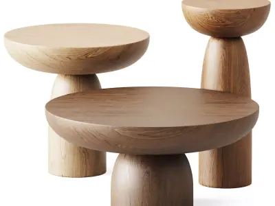 Wooden Coffee Tables Olo by Mogg 3D model