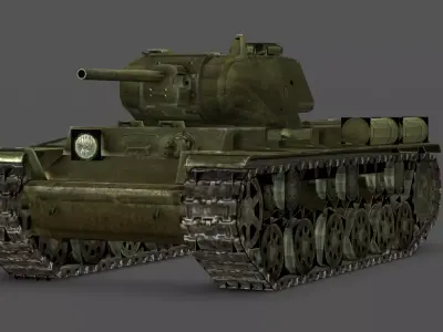 KV-1S Tank 3D Model Low-poly 3D model
