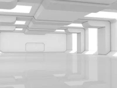 Sci Fi Warehouse Low-poly 3D model buy