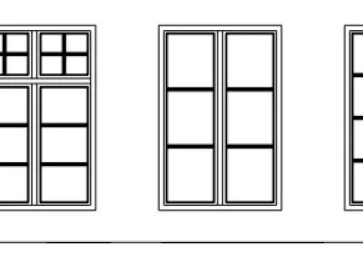 Scandinavian Parametric Revit Window Family Pack Revit 2024 3D model
