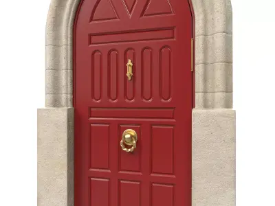 Entrance classic door 142 3D model