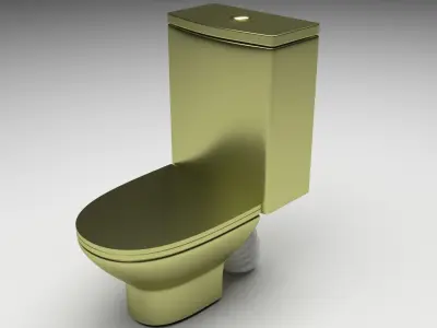 Golden Toilet 3D model