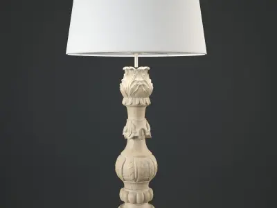 Wooden lampbase Noto 3D model