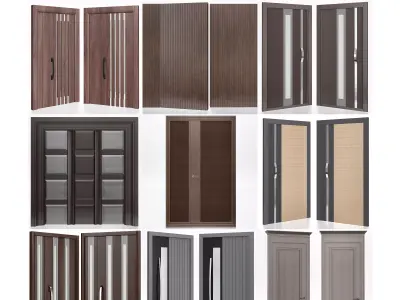 Interior Doors 3d models collection  10 pieces 3D Model Pack