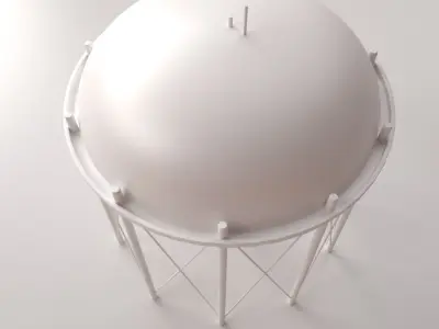 Water Tower V3 3D model