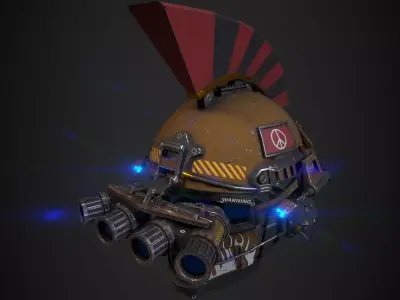 Military Modular Helmet Low-poly 3D model